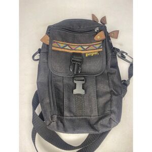 Eastsport Crossbody Bag Unisex Medium Black Excellent Vintage Utility Pouch